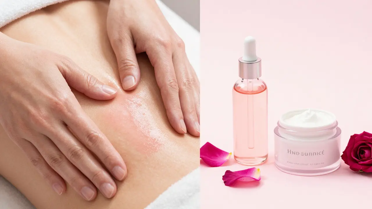 Piel luminosa y productos recomendados como aceite de rosa mosqueta